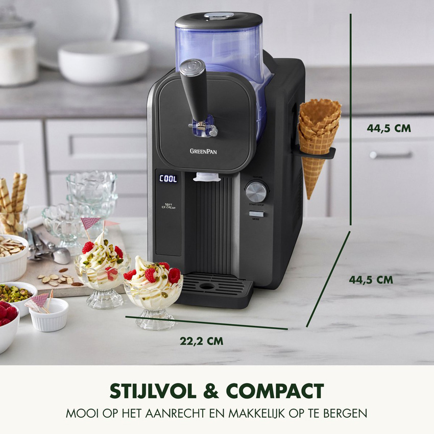 Machine à glace GreenPan Frost auto-réfrigérante gris 1,8L