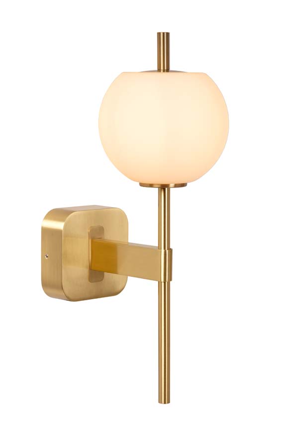 Lucide ELDA - Applique murale Salle de bains - 1xG9 - IP44 - Or Mat / Laiton