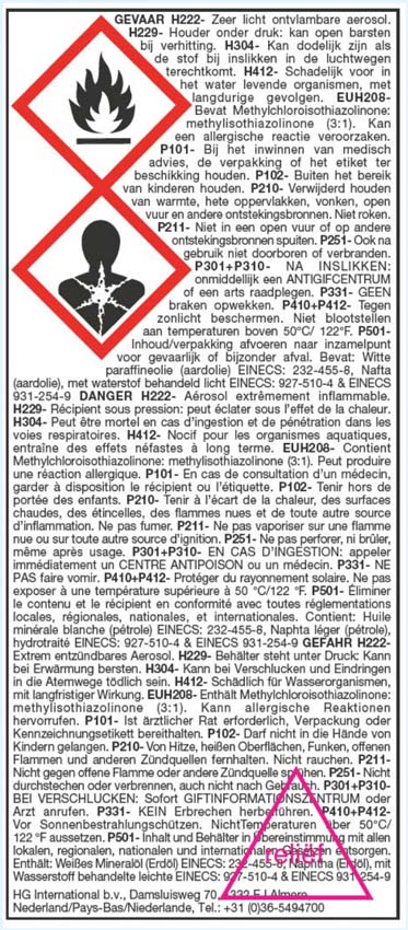 HG détergent rapide pour l''inox
