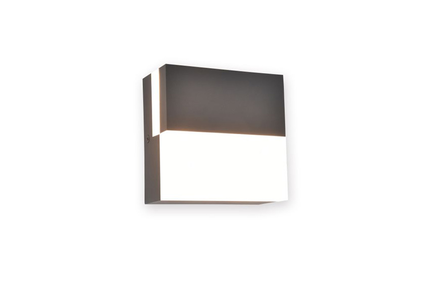 Applique murale extérieur - gris foncé - 14x14x7cm - LED - 1x17W - 3000K - IP65