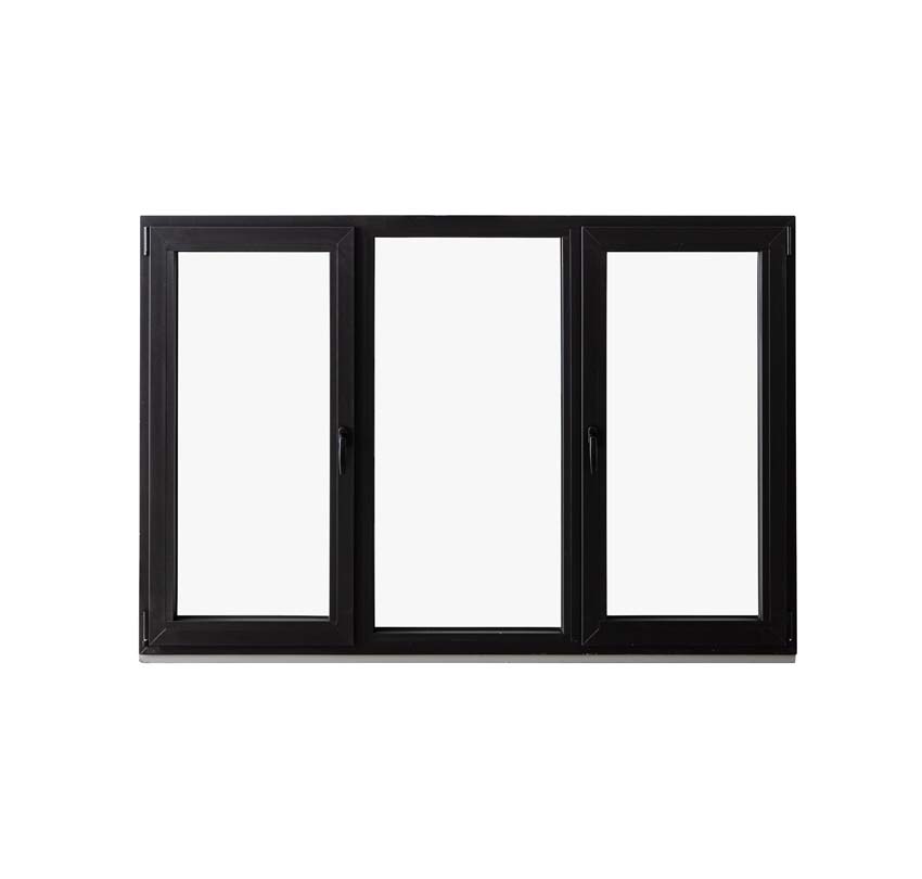 3-VAN Châssis oscillo-battant+fix pvc Elegant noir/noir B2100xH1400 mm