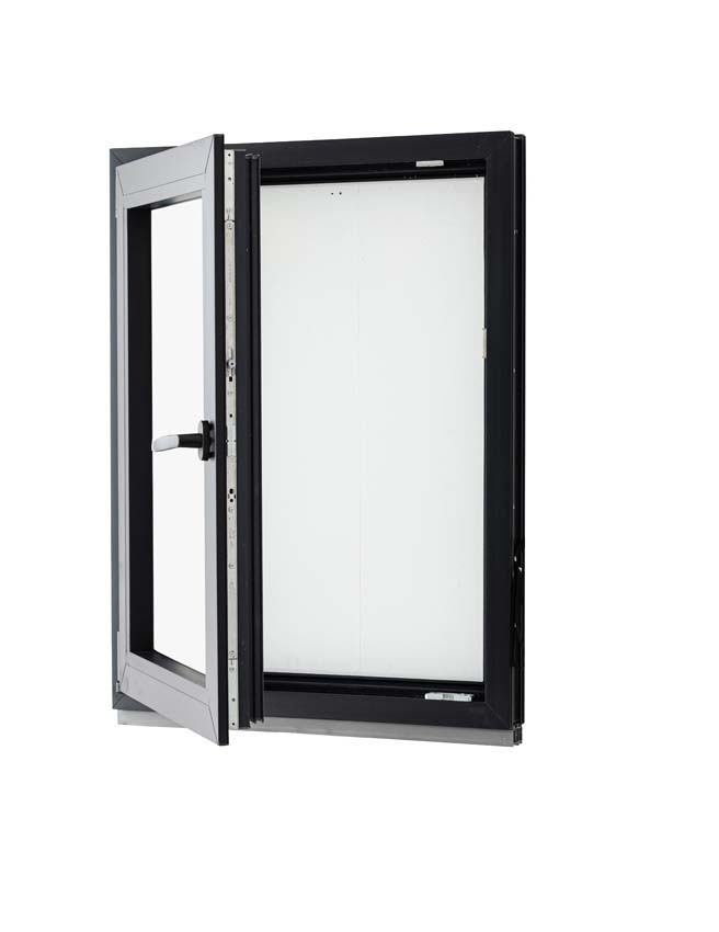 1-VL draaikiepraam pvc Deceuninck Elegant zwart/zw B1000xH1200 mm L