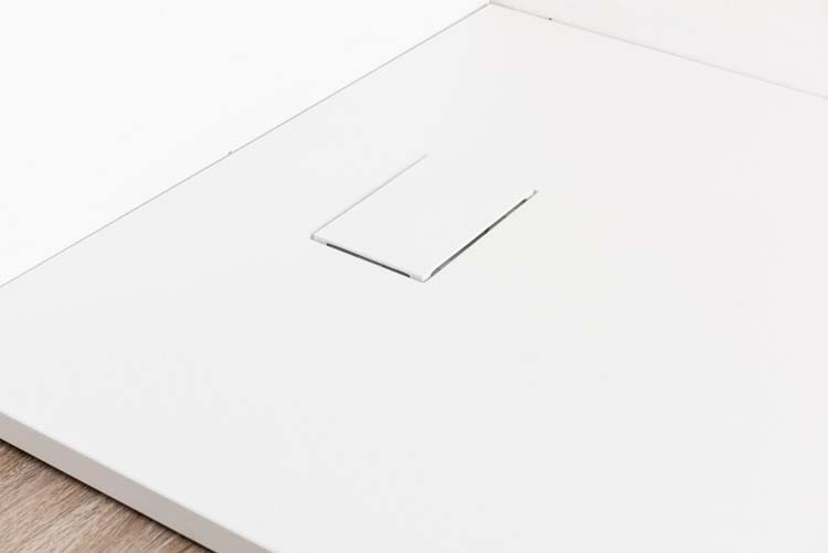 Receveur de douche Moby ardoise blanc mat 90x90cm