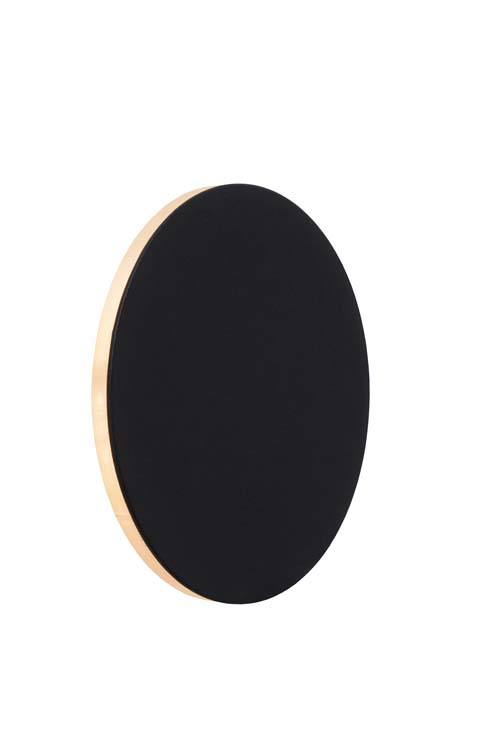 Applique murale ronde - Ø 15 cm - LED - 1x6W 3000K - Noir