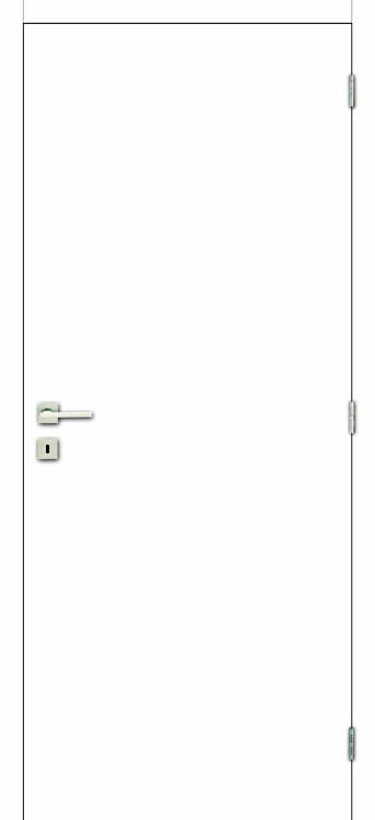 Bloc-porte à peindre tubulaire 830mm lisse 211.5cm-ébrasement MDF 16.5