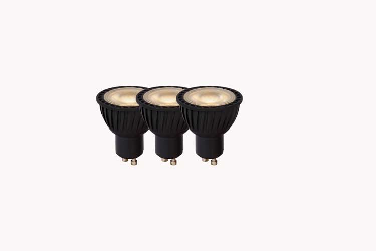 Lucide LED BULB - Led lamp - Ø 5 cm - LED Dimb. - GU10 - 3x5W 3000K - Zwart
