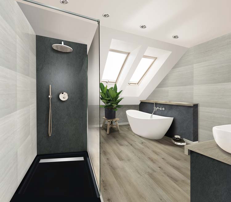Wand-en vloertegel lvt/rigid clic XL baltimore 4x475x950mm