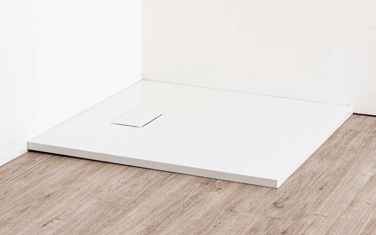 Receveur de douche Moby ardoise blanc mat 90x90cm
