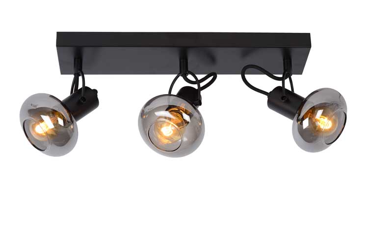 Lucide MADEE - Plafondspot met 3 spots - E14 - Zwart