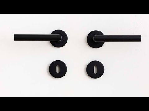 Poignée pour porte intérieure Flow inox noir carré 1 paire