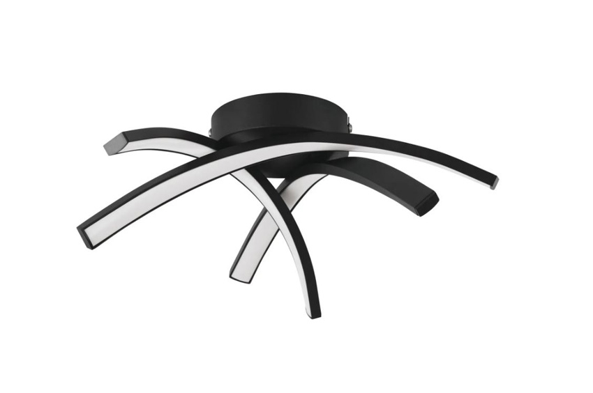 Plafonnier - noir/blanc - 37x35,5x10cm - LED - 1x11W - 4000K