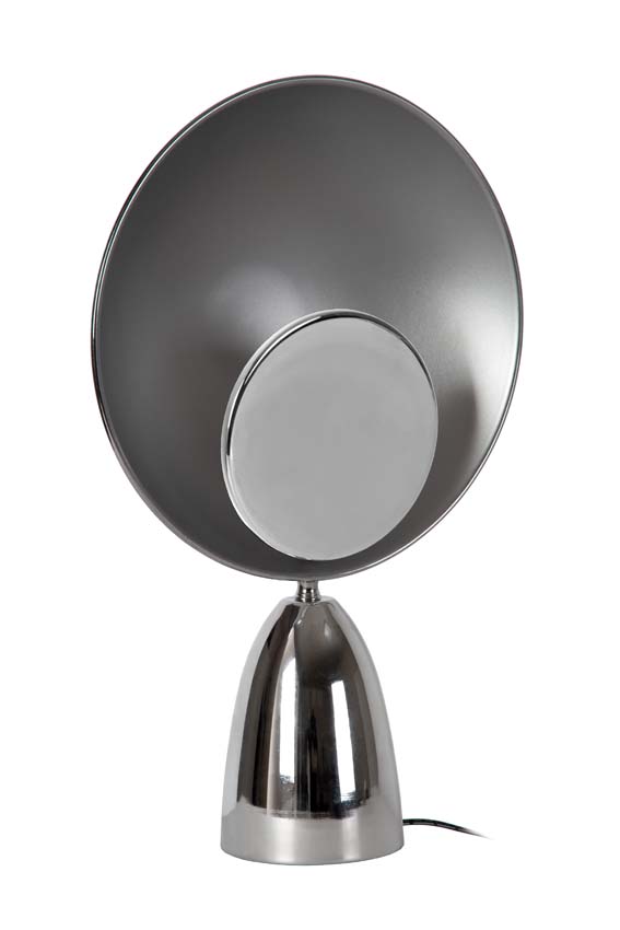 Lucide CASTAMAR - Lampe de table - Ø 25,5 cm - LED - 1x8W 2100K - Chrome