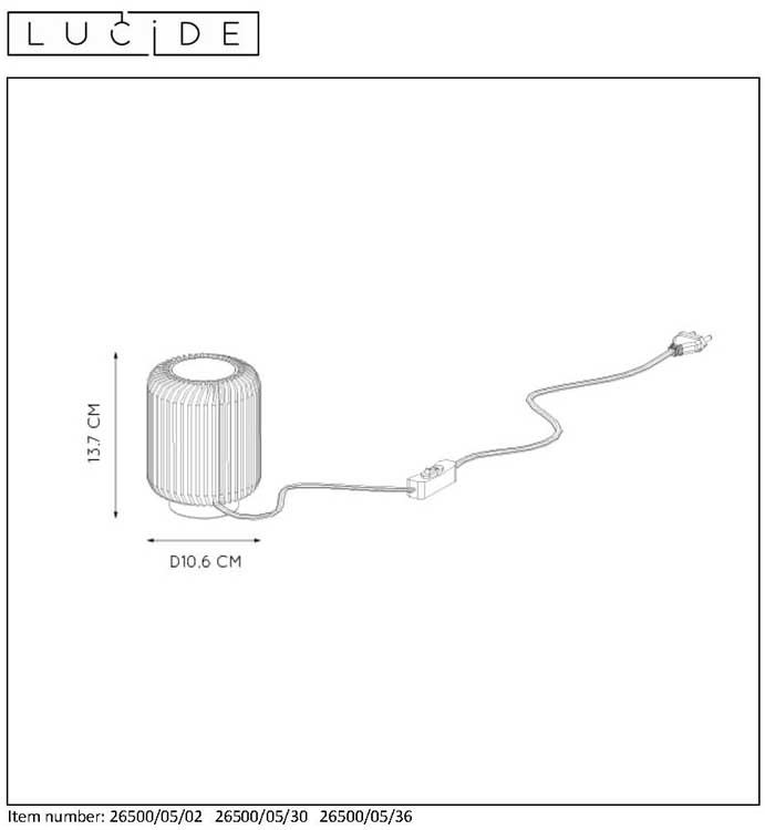 Lucide TURBIN - Lampe de table - LED - 1x5W 3000K - Noir