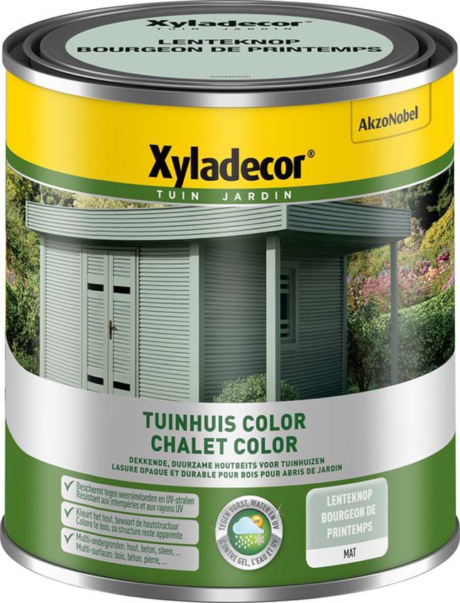 Lasure pour abri de jardin Xyladecor bouton de printemps 1L