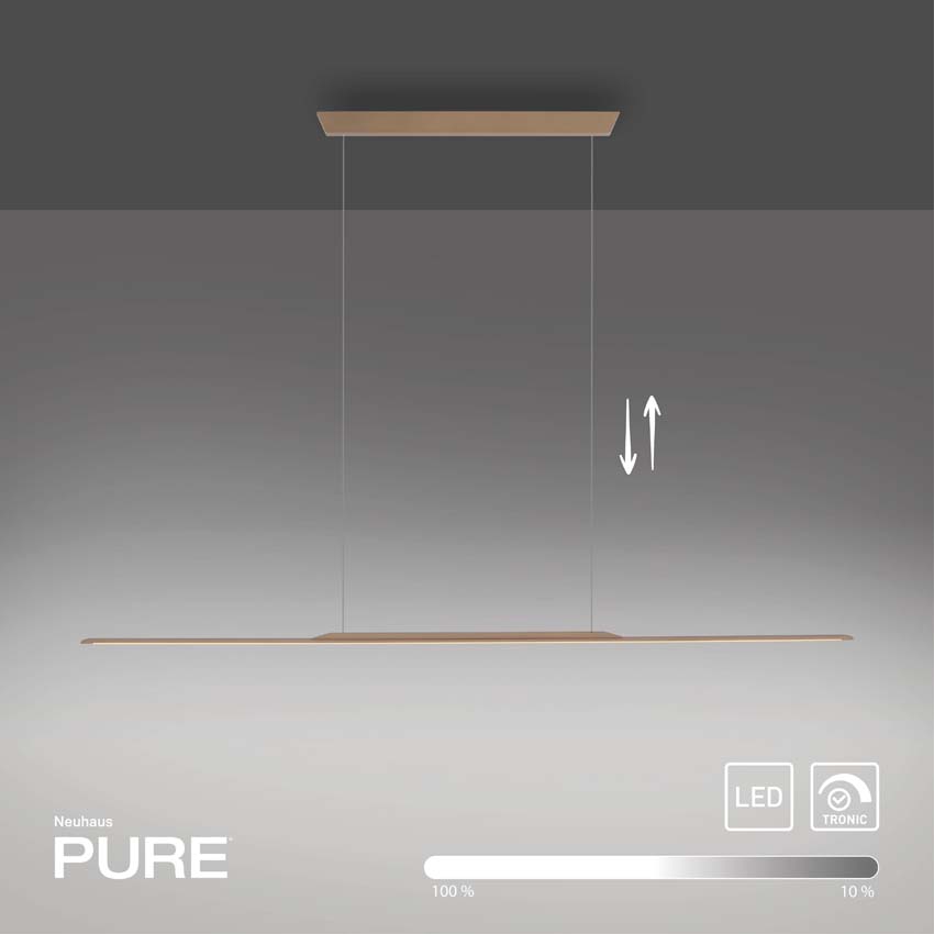 Suspension - Bronze - 160cm - Dimmable - 1x25W - 3000K