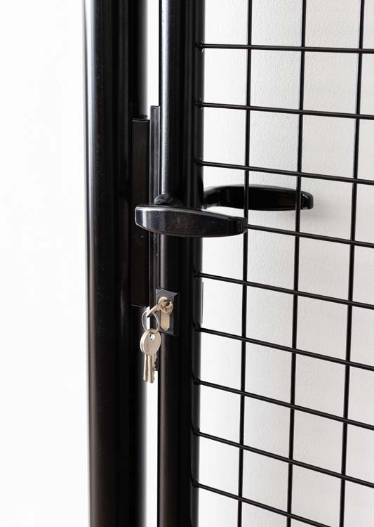 Portillon simple, noir, (hxl) 150x125cm