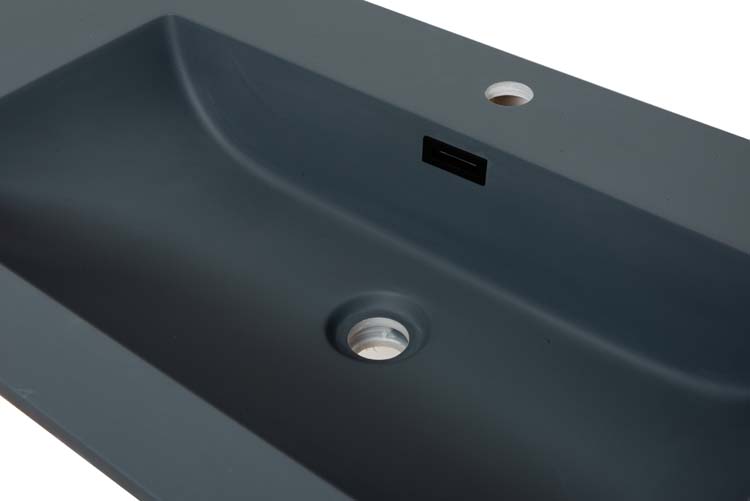 Wastafel Mick donkergrijs 120x46x1,6cm