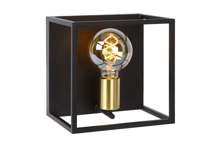 Wandlamp - zwart /goud - E27 - 40W