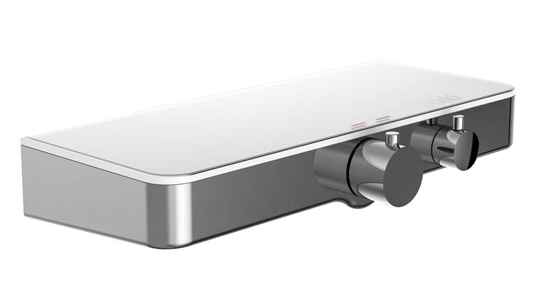 Robinet de douche Olfa thermostatique chrome/blanc