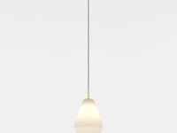Hanglamp gouden voet satijn glas E27