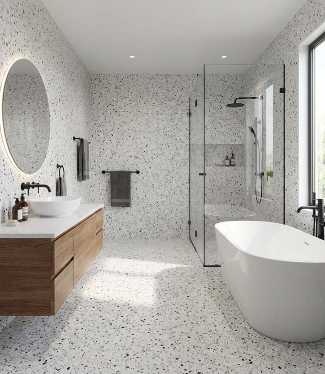 Vloer- en wandtegel Minimal terrazzo 60x60cm