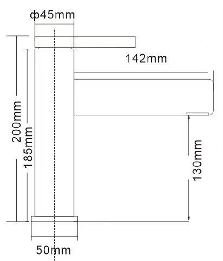 Robinet de lavabo Madera noir mat