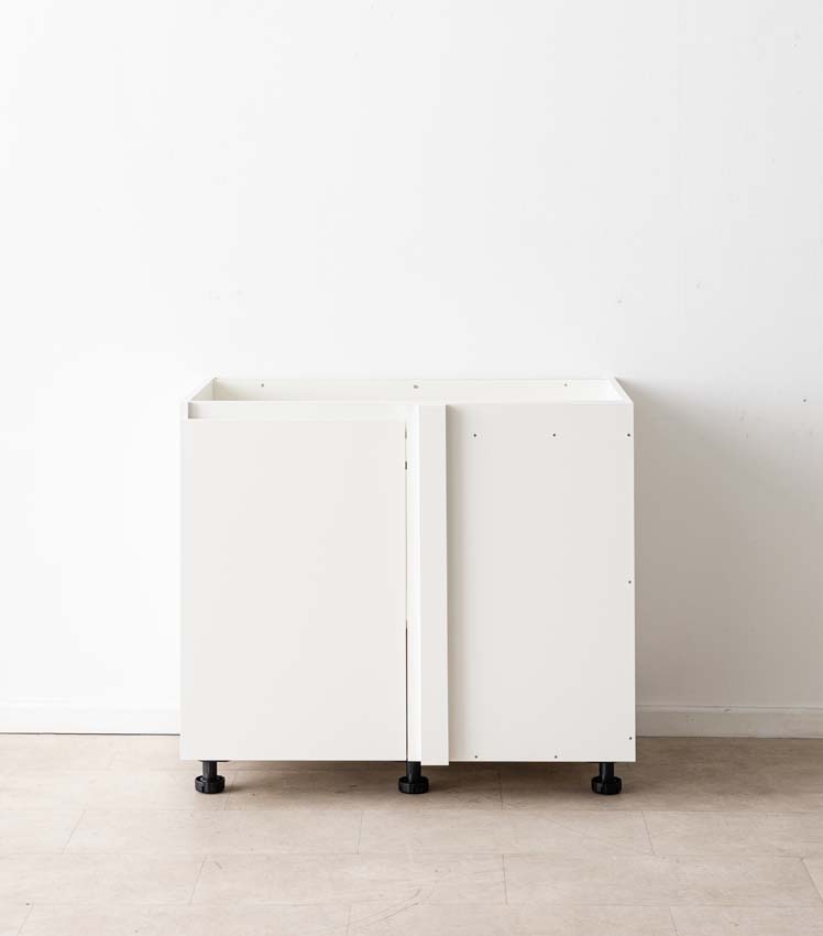 Armoire de cuisine d'angle Plenti blanc 112cm droite