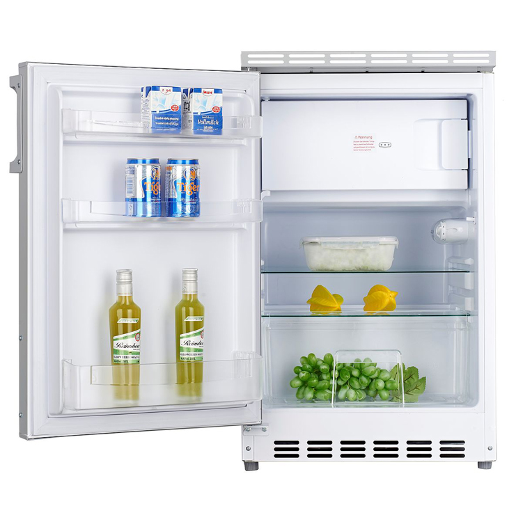 Cuisine 195cm - blanc/chêne foncé - plaque de cuisson vitrocéramique