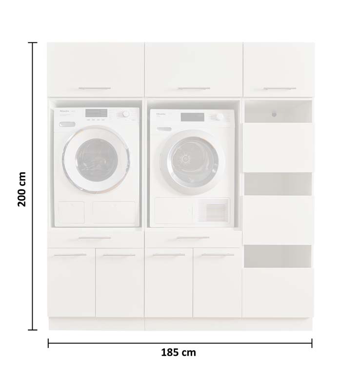 Armoires de machine à laver - Decowash - blanc - set 13 - 67,5X185X200