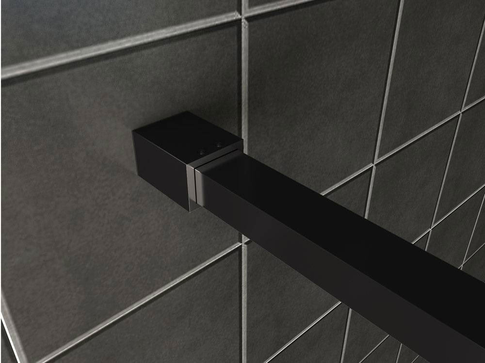 Profielset + verstevigingsstang Khloe mat zwart 200x120cm