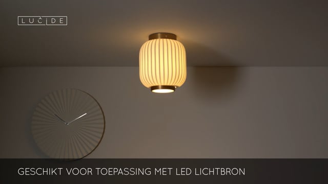 Plafonnière - Ø 19,5 cm - 1xE27 - Wit