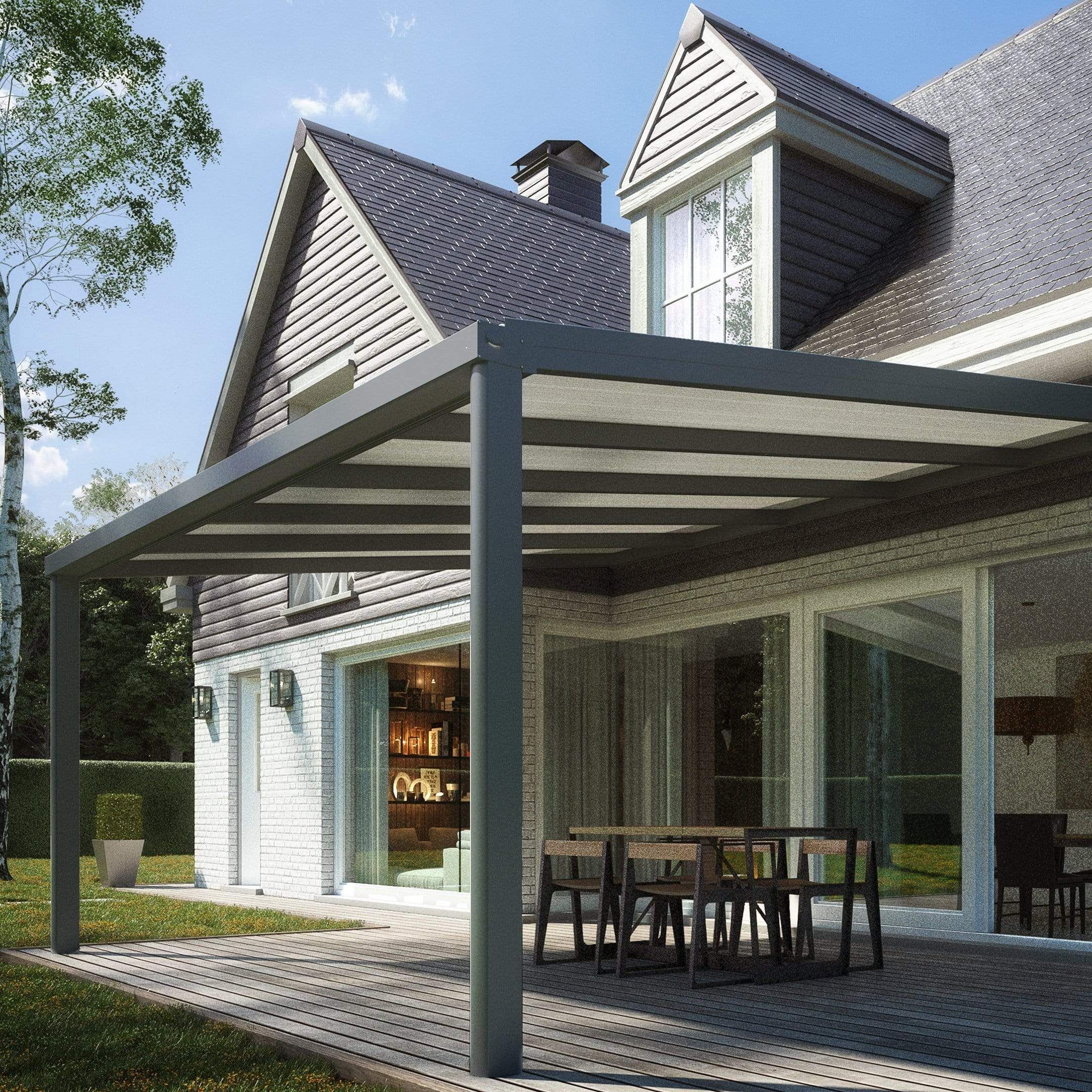 Toiture de terrasse Skyline anthracite B 10000 x D 4500 mm
