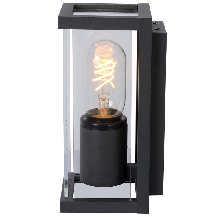 Lucide CLAIRE MINI - Wandlamp Buiten - E27 - IP54 - Antraciet