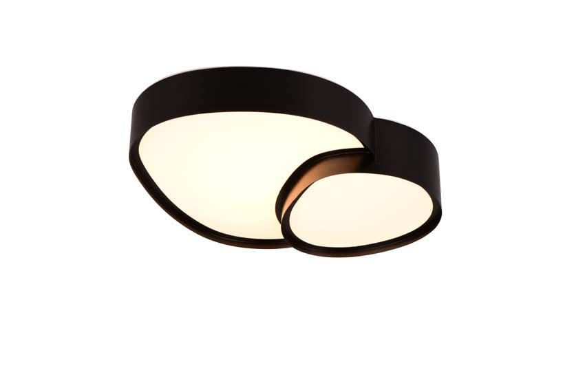Plafonnier - noir - 43,5x36x11,5cm - dimmable - LED - 1x21W - 2700-6500K