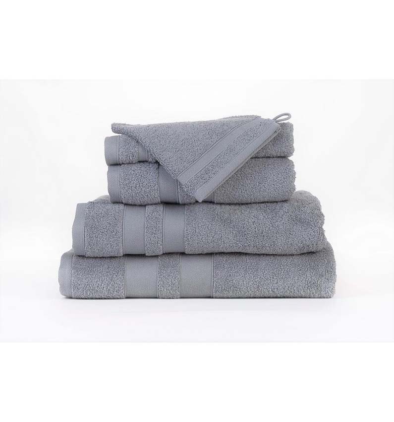 Gant de toilette Cosibel en coton argent 17x21cm