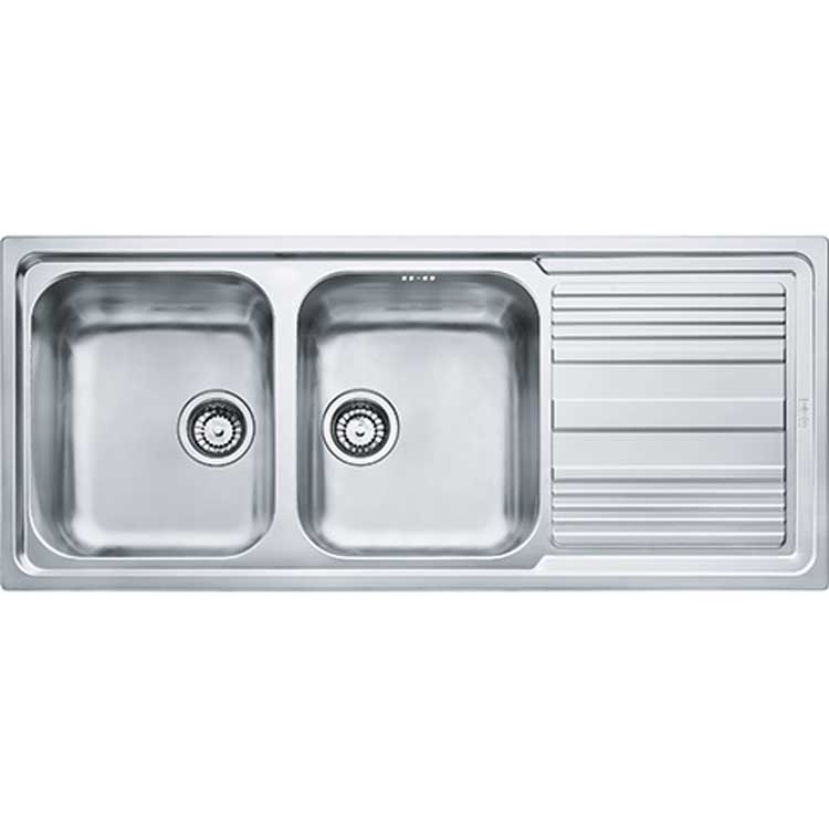 Spoelbak Franke Logical inox 2 bak 116x50cm