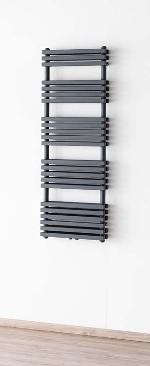 Radiateur sèche-serviette Dania double gris 141 x 50 cm 1391 Watt