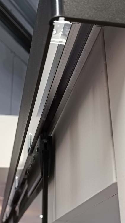 Complete enkele glazen schuifdeur Murano Black 93x215cm + zwarte dekplaat