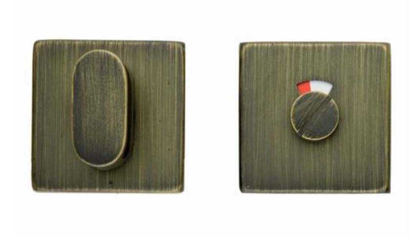 WC-garnituur pro Square shape mat brons