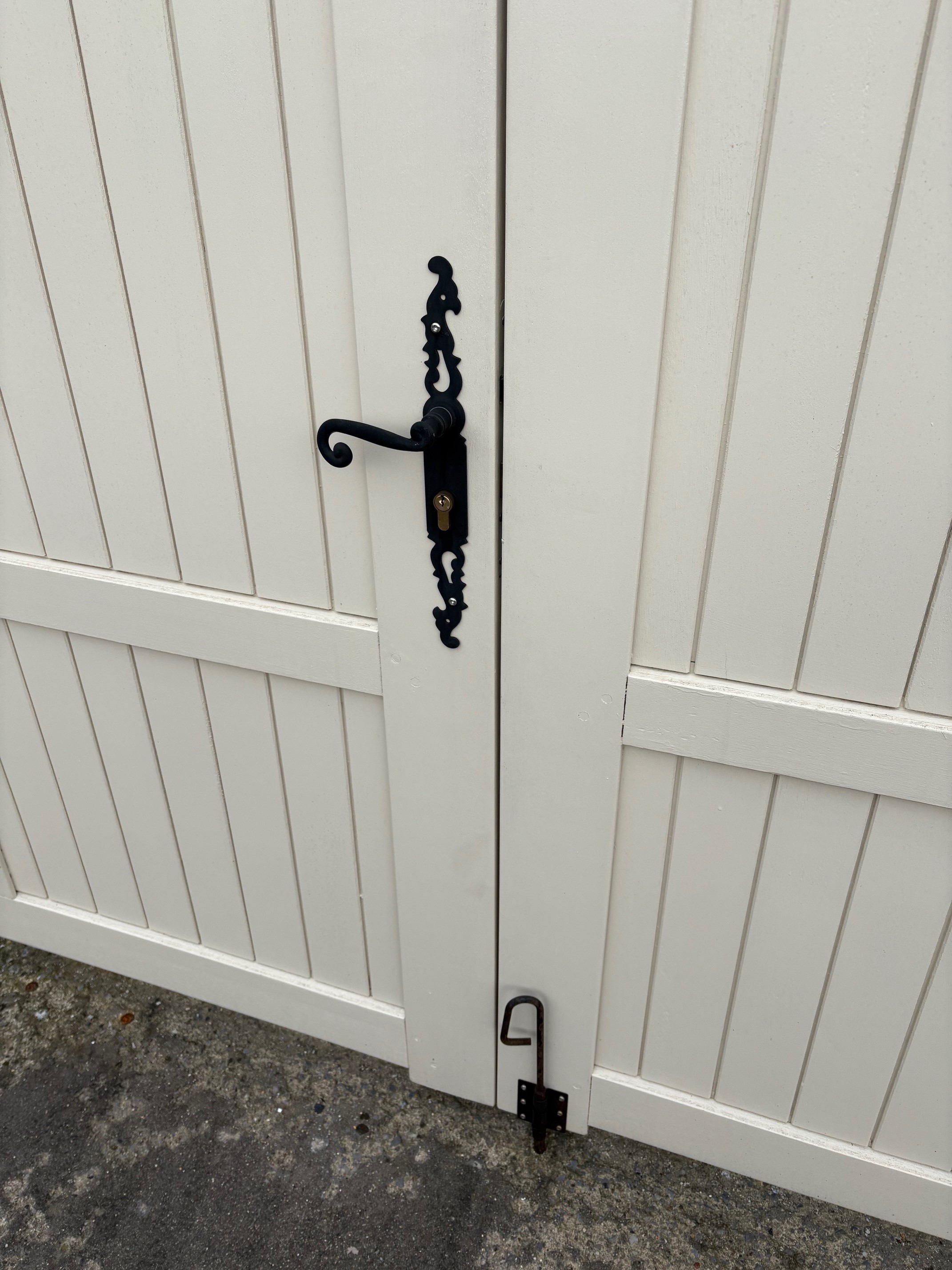 Dubbele poort Meranti hout 350x180cm gesloten