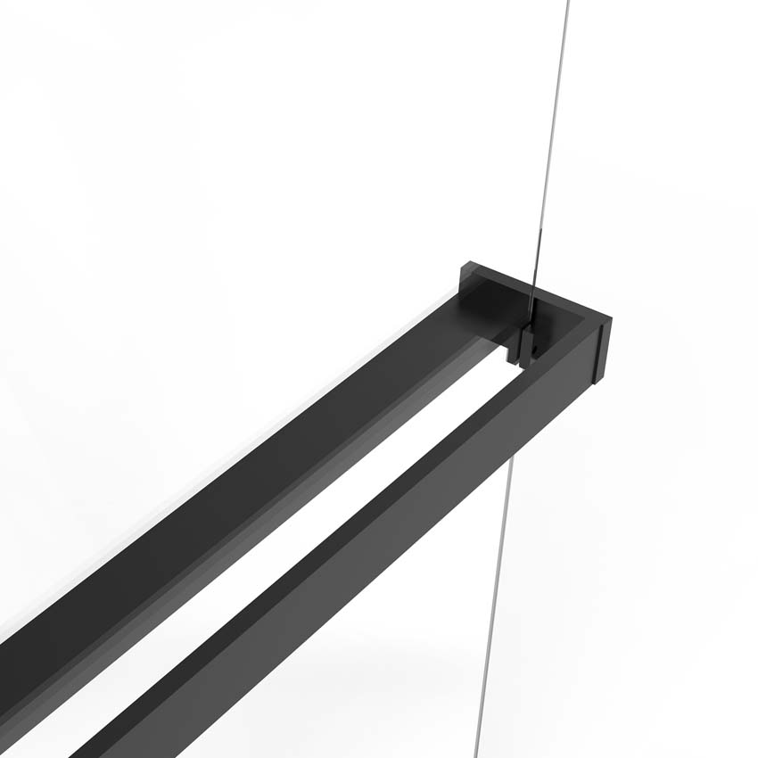 Handdoekhouder hangend matzwart 160cm