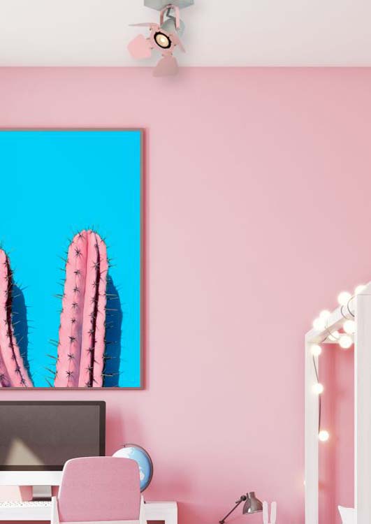 Lucide PICTO - Plafondspot Kinderkamer - 1xGU10 - Roze