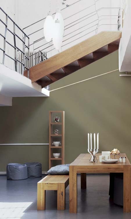 Vinyl op vliesbehang uni drawn olijfgrijs 0,53x10,05m