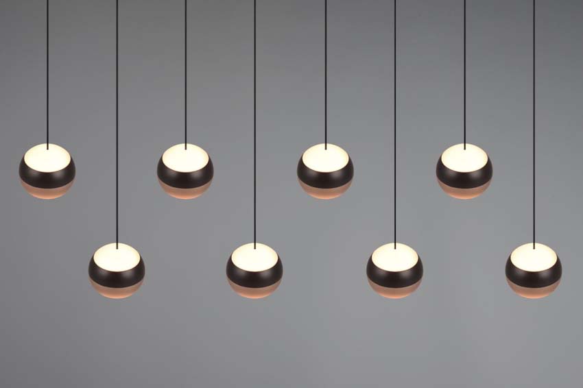 Suspension Easy Lift - Noir - 150cm - Dimmable - 8x8W  2300-4000K