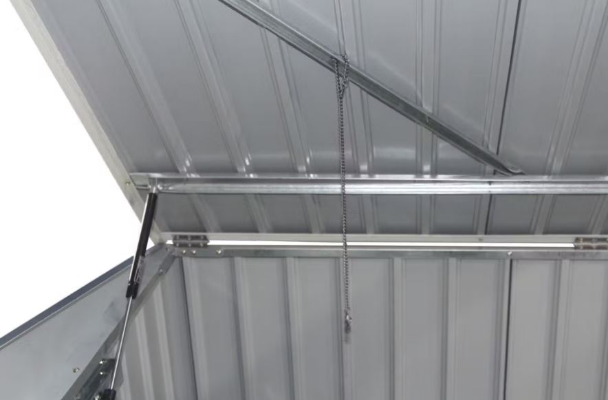 Berging afvalcontainer metaal donkergrijs 173x101cm