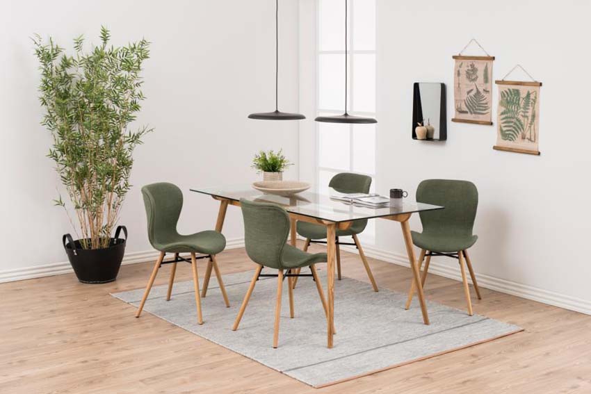 Chaise Belinda verte 47x47x82cm