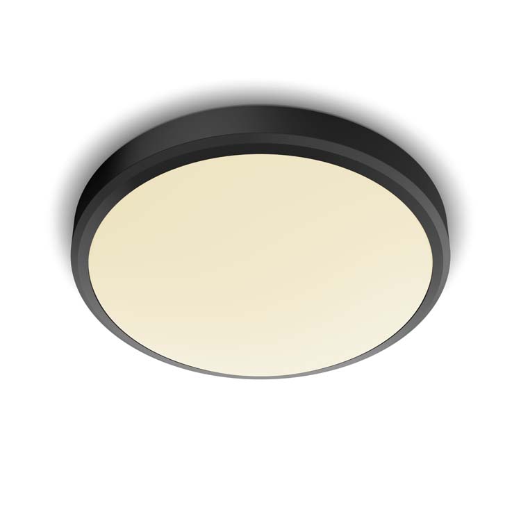 Plafonnier Noir 17W 2700K IP44