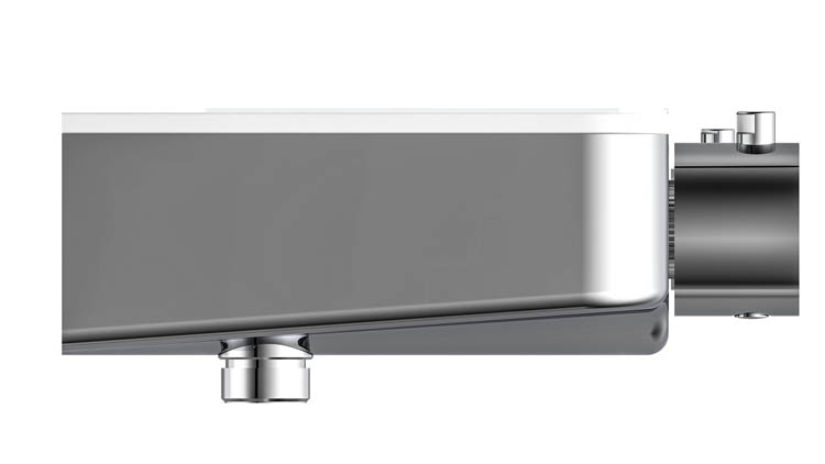 Douchekraan thermostatisch met planchet Olfa chroom/wit Douchekraan thermostatisch met planchet Olfa chroom/wit
