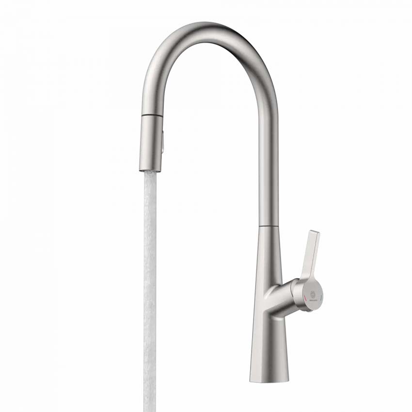 Keukenkraan Wasserwerk WK 9 Sphere inox met uittrekbare uitloop