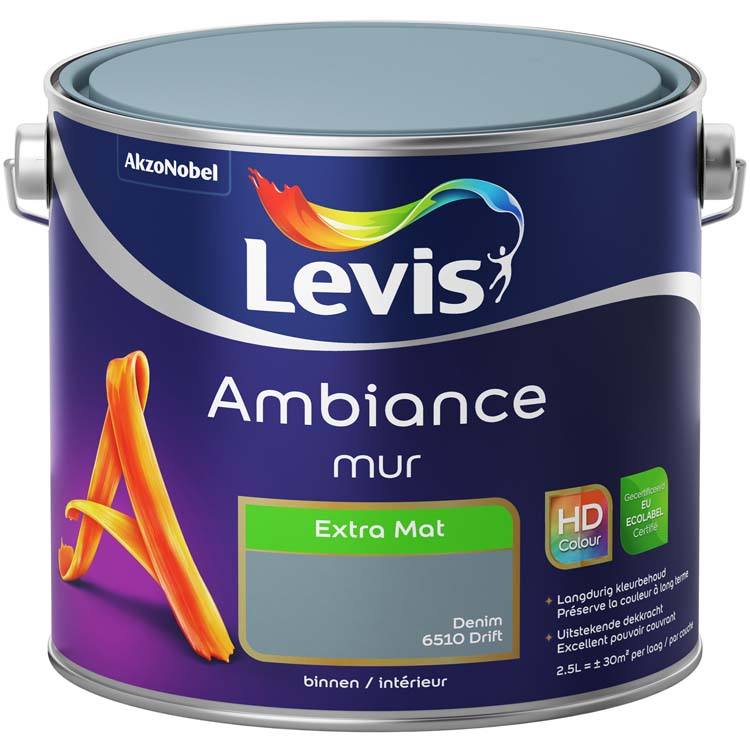 Levis peinture Ambiance Mur Extra Mat 2,5l denim drift